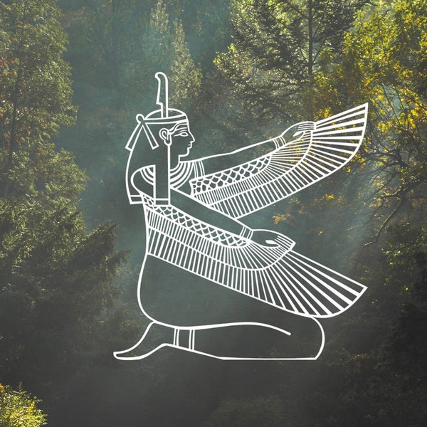 MAAT Egyptian Goddess  | Decal Vinyl Sticker|Cars Trucks Vans Walls Laptop| Several Colors