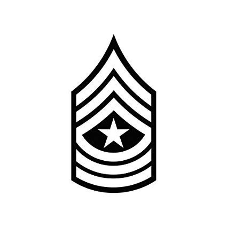 US Army E9 Rank Decal Vinyl StickerCars Trucks Vans Walls Etsy