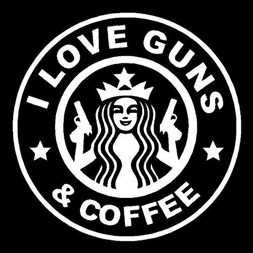 Best Stickers Online - Guns And Coffee Vinyl Sticker