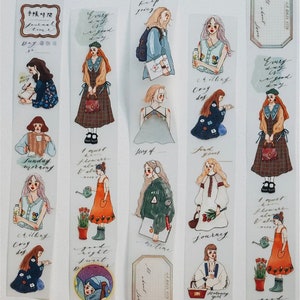 La Dolce Vita Vintage Journal Time Girl Campione di nastro in PET | Canna da 90 cm |  cancelleria del diario spazzatura dell'album