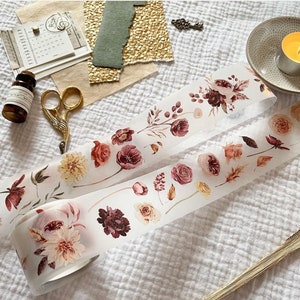 Heartlypaper Pet Tape sample  | 60 cm Loop | Washitape loop Flowers