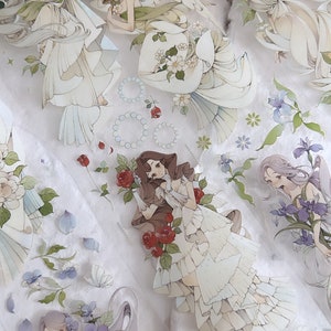 affascinante fiore ragazza campione di nastro PET | Anello da 100 cm |. cancelleria per scrapbooking, diario spazzatura