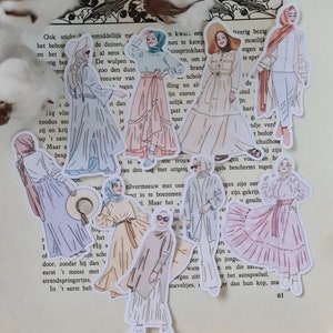 Ragazze estive con hijab | Adesivi | 9 per confezione