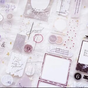 Jennyuanzi Vintage frame & numbers PET tape sample | 100 cm loop | scrapbooking journaling diy collage stationery