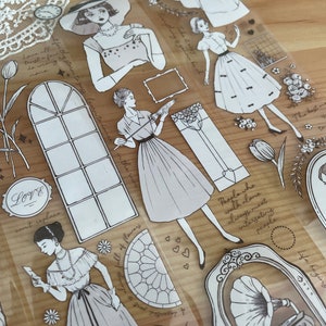 Campione di nastro PET di Retro Miss Laura | scrapbooking, diario, creazione di biglietti, cancelleria