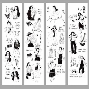 CAMPIONE DI CARTA WASHI Black White Everyday Girl | corsa 110 cm