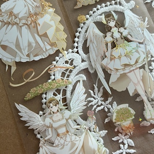 Muestra de cinta PET de linda hada brillante | BUCLE DE 88 cm | papelería creativa para diario