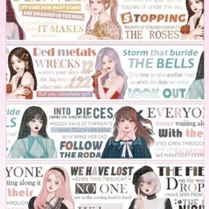 Girl PET tape sample | 100 cm loop | scrapbook junkjournal diy collage stationery