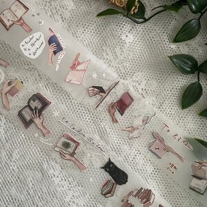 Vintage booklover PET tape sample | 50 cm LOOP | sticker for scrapbook junkjournaling
