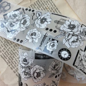 Sindhura’s Craft | Charcoal Memories PET tape SAMPLE | 100 cm loop