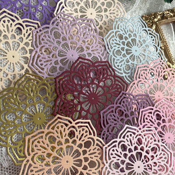 Mandala Diecut impostato per scrapbook junkjournal