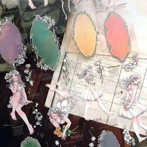 Floral memories 2 | Peipan PET tape sample | 175 cm LOOP | scrapbook journaling stationery