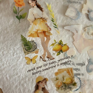 Yellow cute girl Pet tape sample