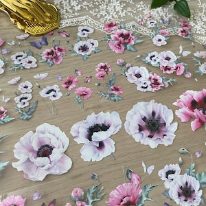 Nastro per animali domestici con fiori rosa/rossi per l'inserimento nel diario degli album