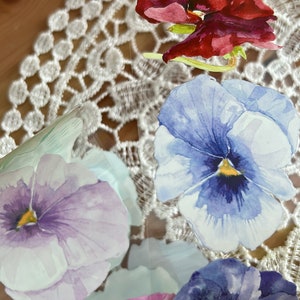 Petal flower PET tape sample | 100 cm LOOP | creative journal stationery