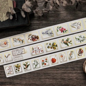 MUESTRA de sello Bosque otoñal de Miao Stelle | bucle de cinta washi | 93 centímetros