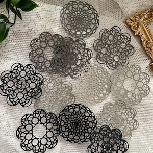 Mini napperons décoratifs découpés pour scrapbooking, journaling, fabrication de cartes à faire soi-même