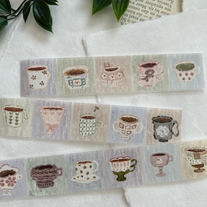 MuZiShan Studio |  Vintage Cups PET tape SAMPLE | 52 cm loop