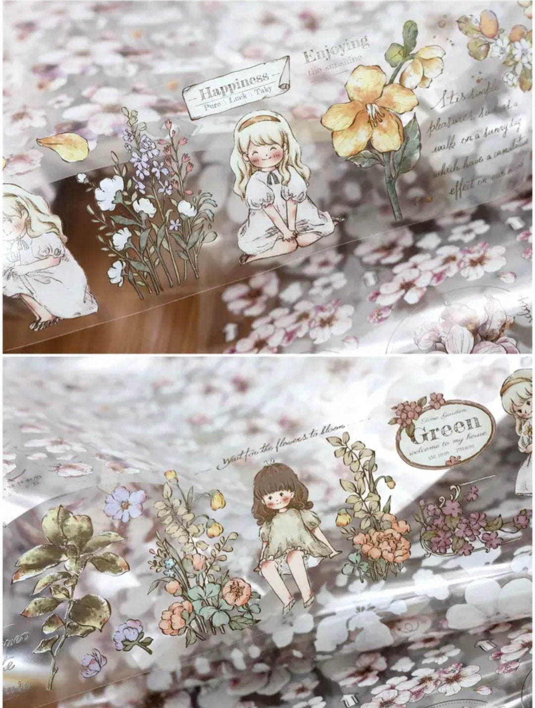 Little Spring Girl PET Tape Sample 150 Cm Loop Scrapbooking Journaling ...
