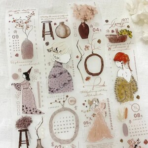 125 cm loop | Journalpages X Hanen Studio Vintage Daydream Girl PET tape SAMPLE
