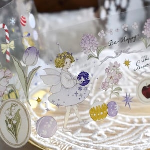 Meraviglioso campione di nastro PET per la notte invernale | laboratorio di frutti di bosco | Canna da 100 cm | cancelleria per diario spazzatura scrapbooking