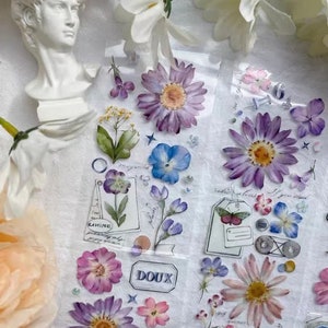 Flower dream PET tape sample | 100 cm loop | scrapbooking junk journaling collage diy stationery