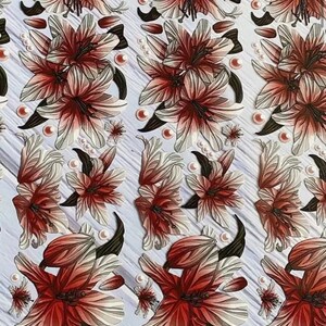 Muestra de cinta PET de lirio sangriento estilo gótico | scrapbooking basura diario bricolaje papelería