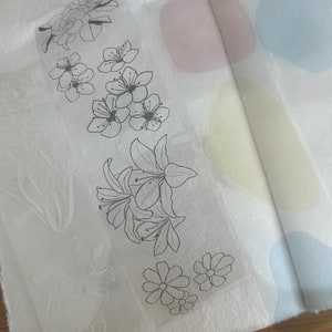Hairmo – No.6 Flower Language – PET Tape SAMPLE | 150 cm LOOP | junk journal scrapbooking diy ephemera