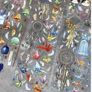 Battypei Windchimes PET tape sample | 100 cm loop | scrapbook bullet journal junkjournal diy stationery