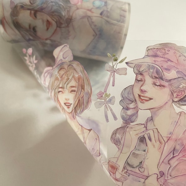 Fantasy Cute Girls washi tape | walk