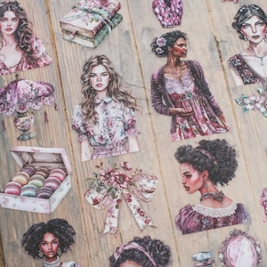 London Gifties | Deep red vintage girls PET tape SAMPLE | 130 cm loop