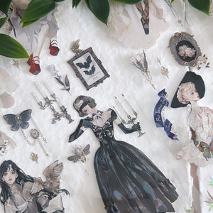 Muestra de cinta PET brillante de niña diosa hada | BUCLE DE 100 CM | álbum de recortes diario basura cinta washi papelería