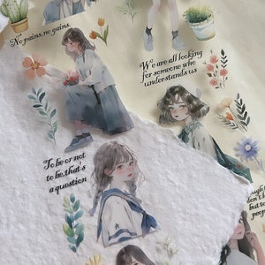 Cute girl and quote PET tape sample | 100 cm loop
