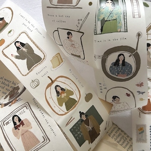 Wanle Studio Girls in Frame WASHİ tape SAMPLE | 100 cm loop