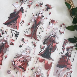 Campione di nastro PET Shiny Fairy Dark Night Queen | ANELLO DA 100 cm | scrapbooking giornale spazzatura cancelleria