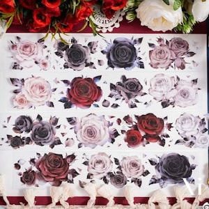 Night Rose Pet tape SAMPLE | 100 cm loop scrapbook