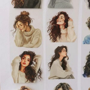 71Poysjournal Vintage Curly Young Girl PET ruban ÉCHANTILLON | Canon de 100 cm