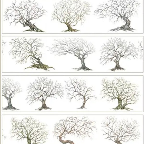 Muster eines Winterbaum-PET-Klebebands | 85 cm SCHLEIFE | Dekoratives Junk-Journal-Collage-Briefpapier