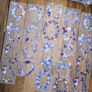London Gifties Purple floral frames PET tape sample | 120 cm loop | scrapbook junkjournal ephemera stationery