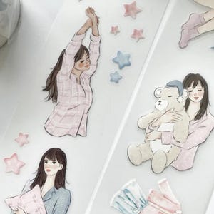 Il gatto crea | Nastro adesivo Kiss Cute Night Time PET CAMPIONE | corsa da 100 cm
