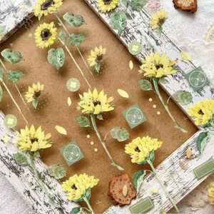 Sunflowers PET tape Sample | 100 cm loop