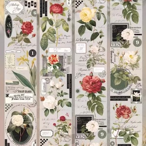 Vintage Plant Retro PET tape sample | sticker scrapbook junk journal