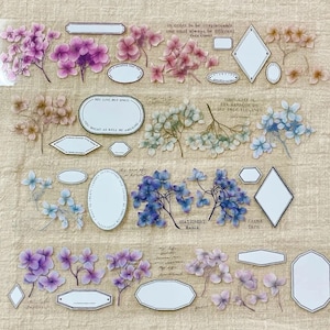 Preserved flower PET tape SAMPLE | scrapbook junk journal stationery