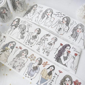 Jennyuanzi Jennys Girls Vol.1 CAMPIONE | Anello per nastro adesivo Washi | Adesivi per ragazze