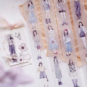 Jennyuanzi Girls VOL.4 | 200 cm sample | scrapbook junk journaling washitape loop stickers