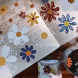 Yier Studio | Colorful chrysanthemums PET tape SAMPLE | 100 cm loop