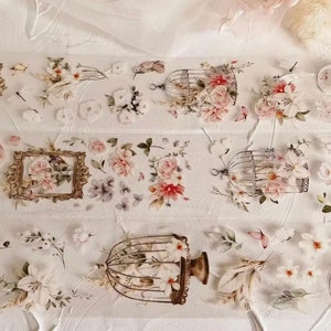 Prettyhappypaperie X Windry | Le Jardin PET tape sample | 100 cm loop | scrapbook journal diy cardmaking