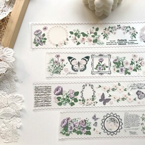 Mosswood vintage flowers PET tape sample | 108 cm LOOP