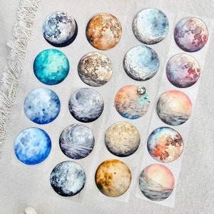 Neverland Lunar The full moon gleams PET tape sample | scrapbook junk journal cardmaking