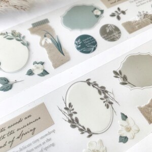 Note and Wish Woodland Frames PETテープサンプル | 70cm |スクラップブック、ジャンクジャーナリング、DIYコラージュステッカー